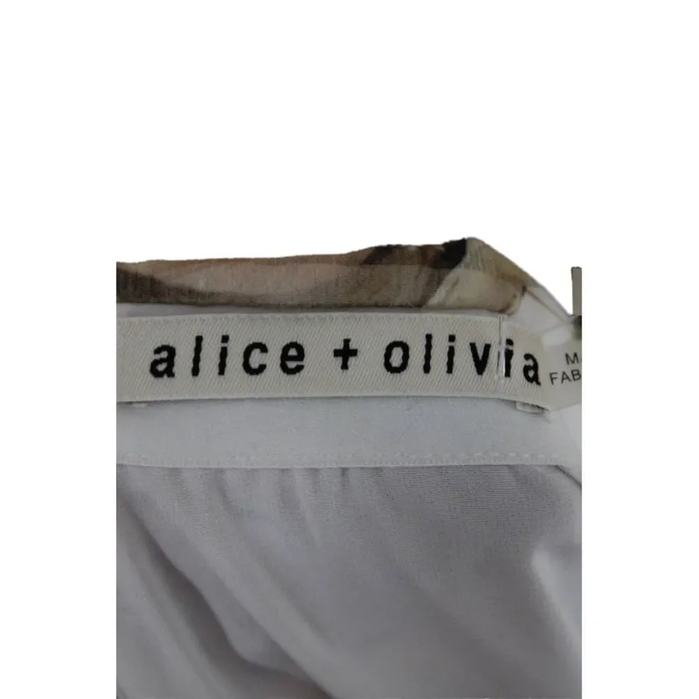 Alice + Olivia Women Flare Skirt Long Multicolor Floral Zip Polyester Size 4